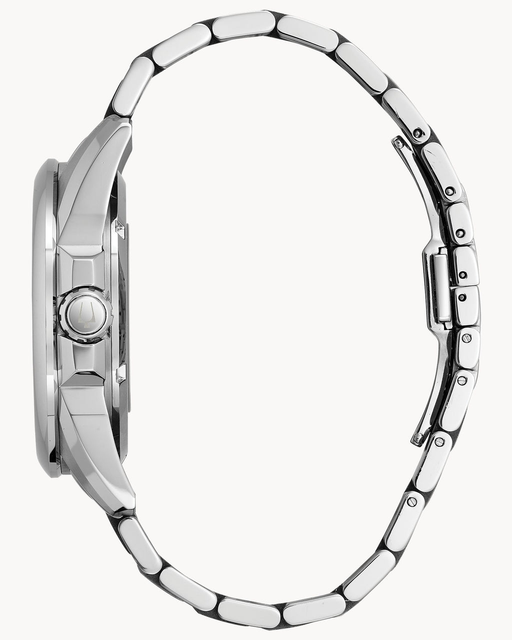 Reloj Bulova Sutton 96A187 Hombre Automático Skeleton Acero Inoxidable Esfera Plateada Índices Azules