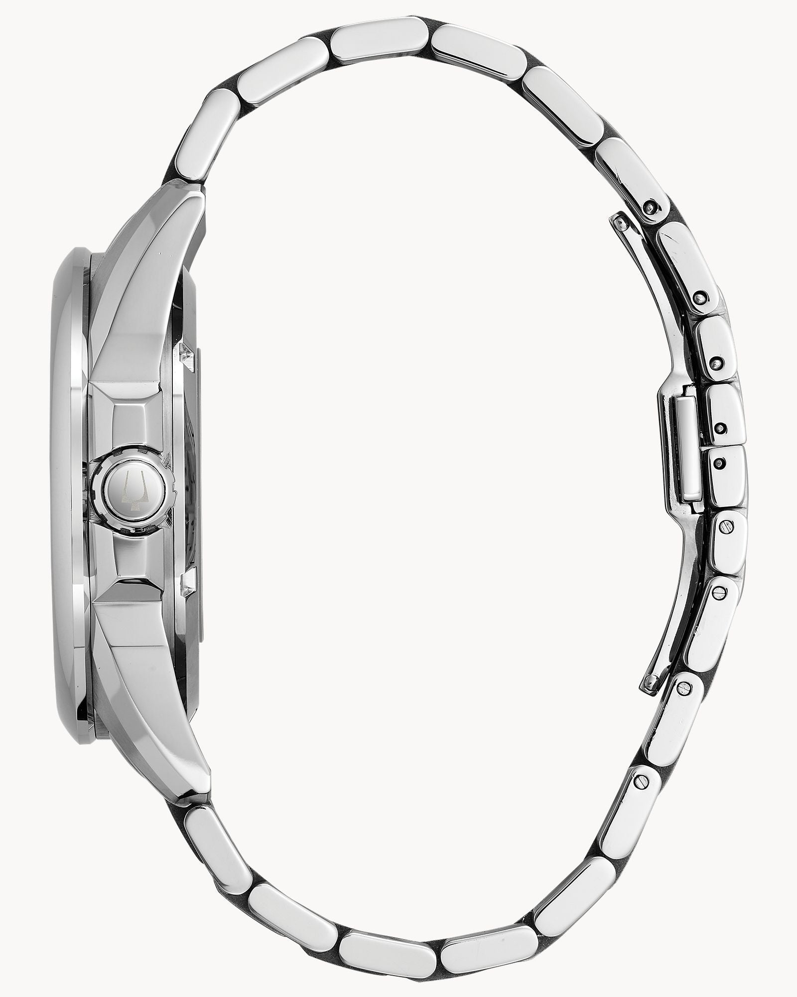 Reloj Bulova Sutton 96A187 Hombre Automático Skeleton Acero Inoxidable Esfera Plateada Índices Azules