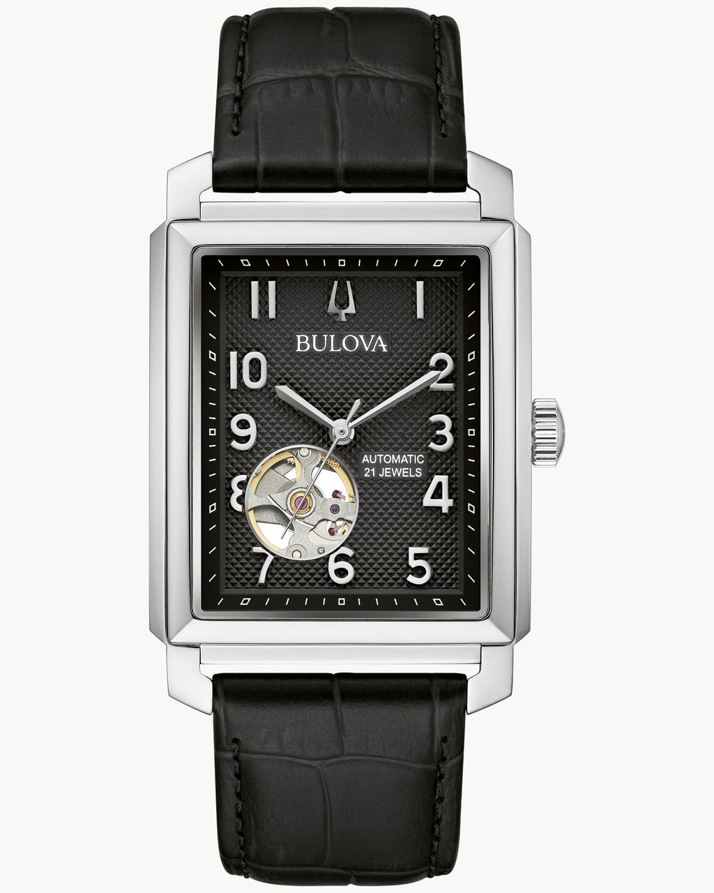 Reloj Bulova Sutton Classic 96A269 Automático Open Heart Hombre