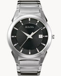 Reloj Bulova Classic 96B149 Hombre Acero Negro Con Fecha