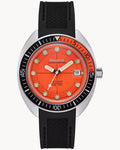 Reloj Bulova Oceanographer 96B350 Hombre Devil Diver Esfera Naranja Correa Caucho Negro