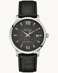 Reloj Bulova Classic Hudson 96B441 Hombre Automático Acero Inoxidable Esfera Negra Correa Cuero Negro