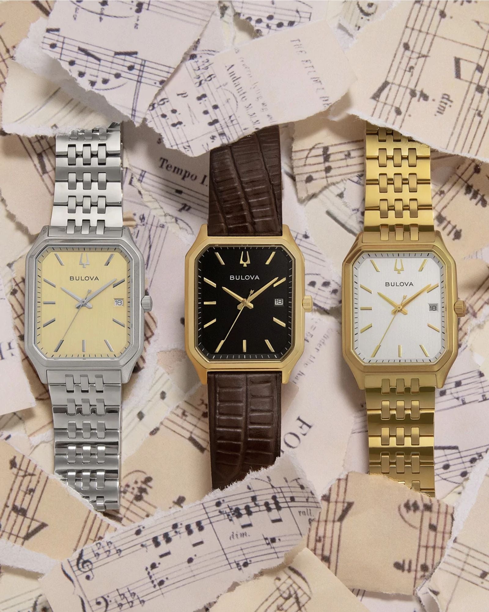 Reloj Bulova Tony Bennett 96B471 Hombre Acero Inoxidable Esfera Champagne Edición Especial