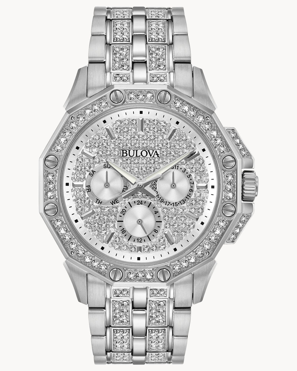 Reloj Bulova Octava 96C134 Hombre Cronógrafo Acero Cristales Brillantes