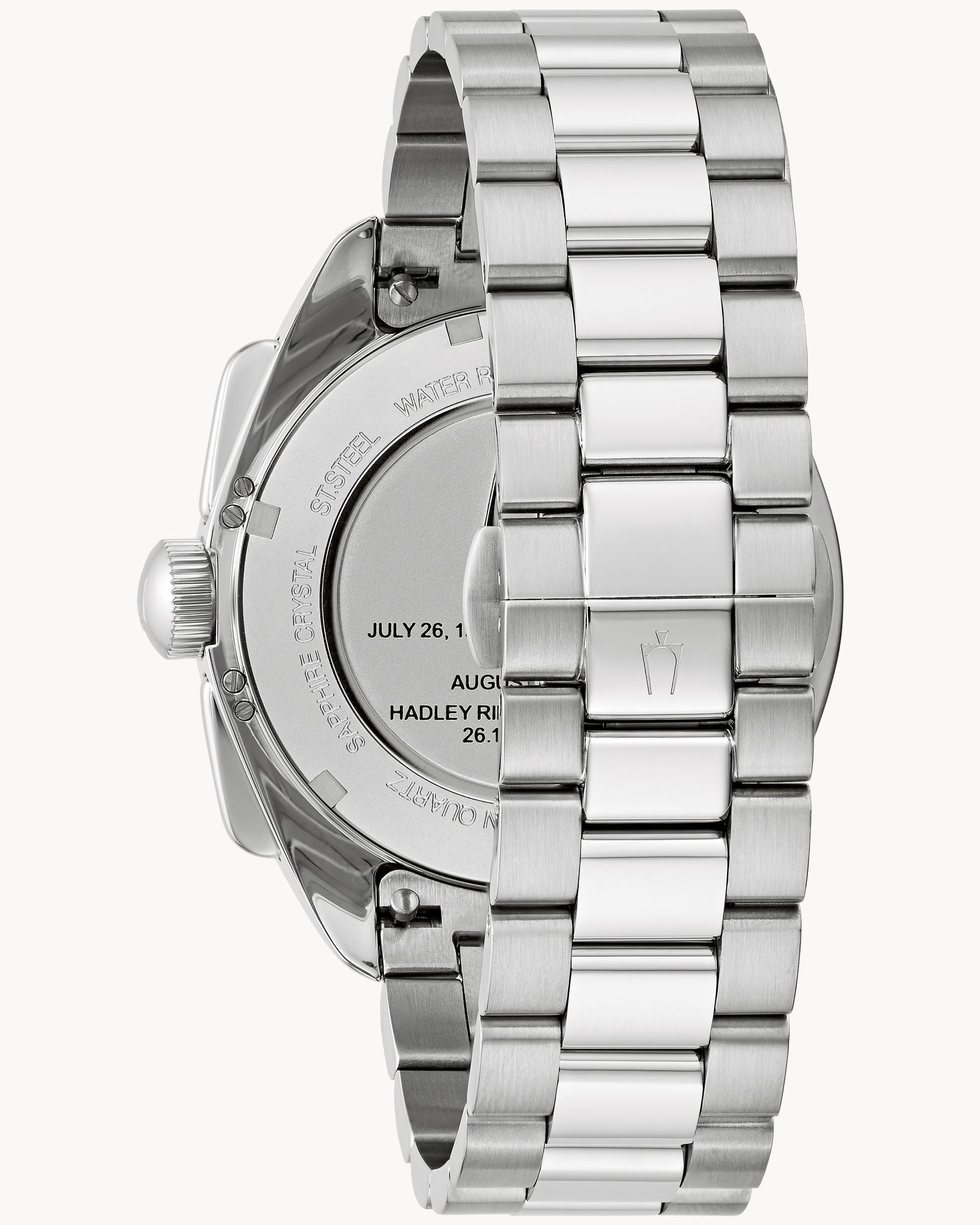 Reloj Bulova Precisionist Chronograph  Lunar Pilot 96K115 Hombre Acero Inoxidable Esfera Roja Cronógrafo 262 kHz Set con Correa Cuero