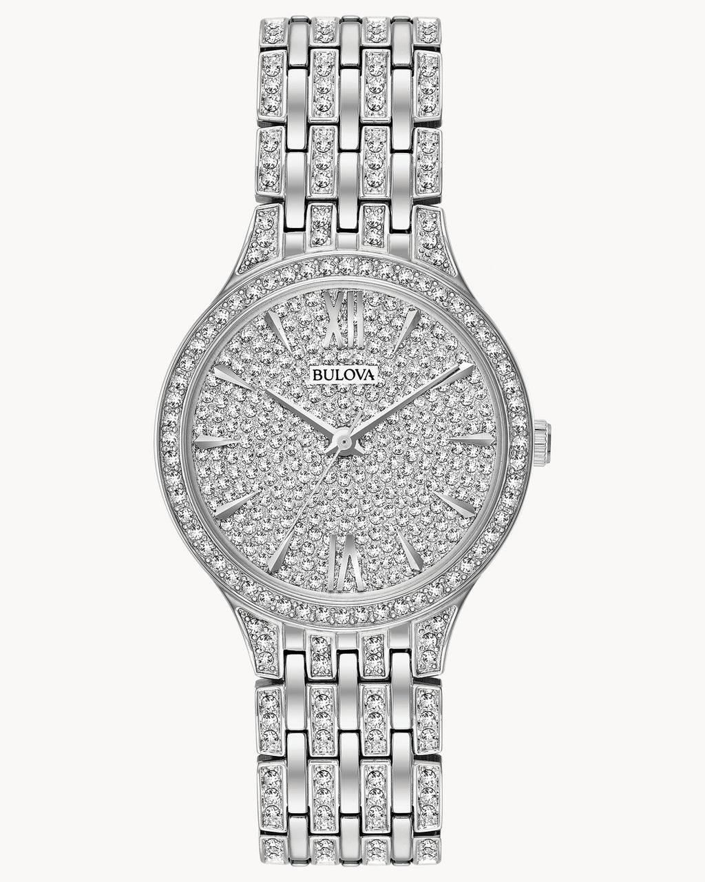Reloj Bulova Phantom 96L243 Mujer Acero Inoxidable con Cristales Esfera Pavé Plateada