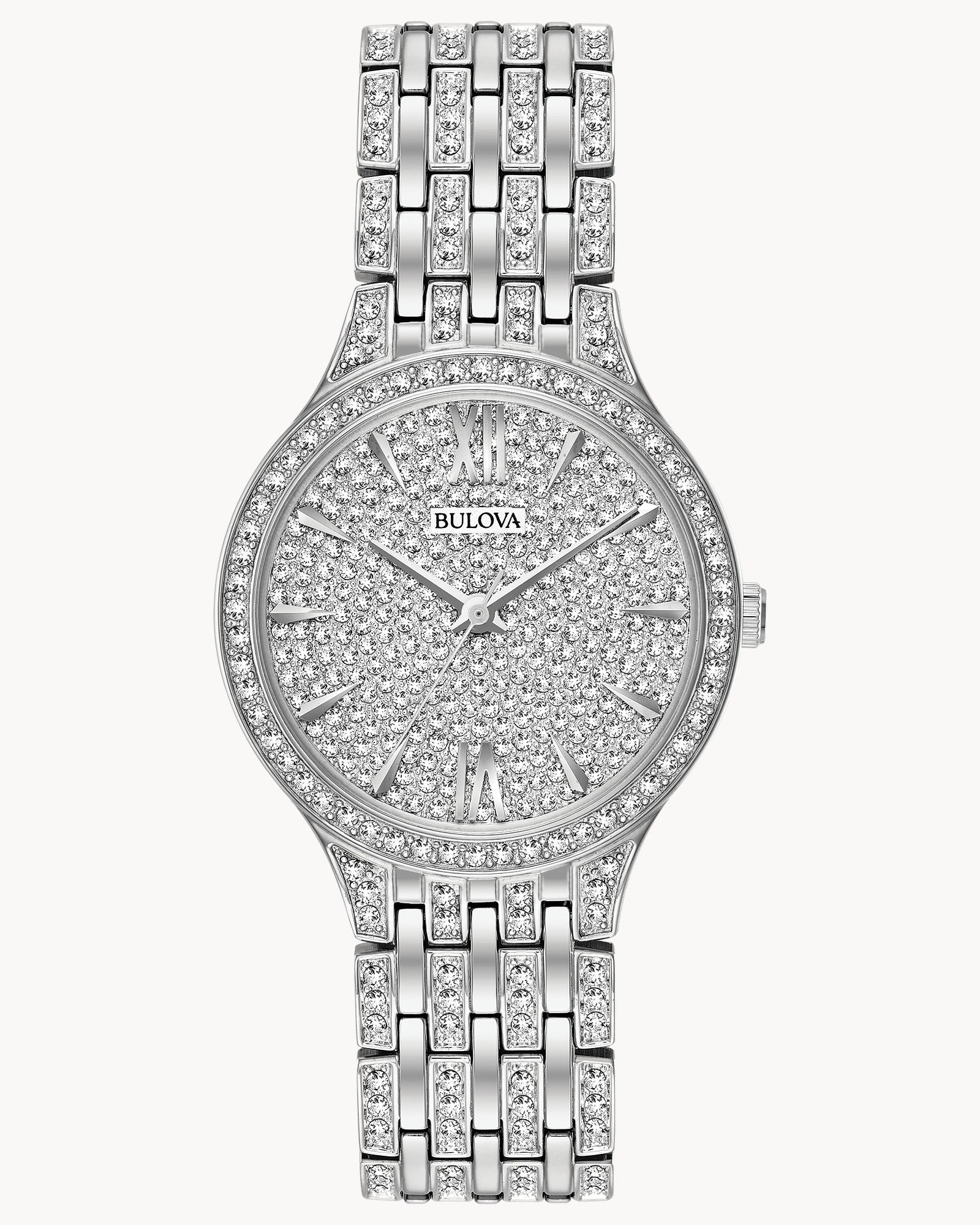 Reloj Bulova Phantom 96L243 Mujer Acero Inoxidable con Cristales Esfera Pavé Plateada