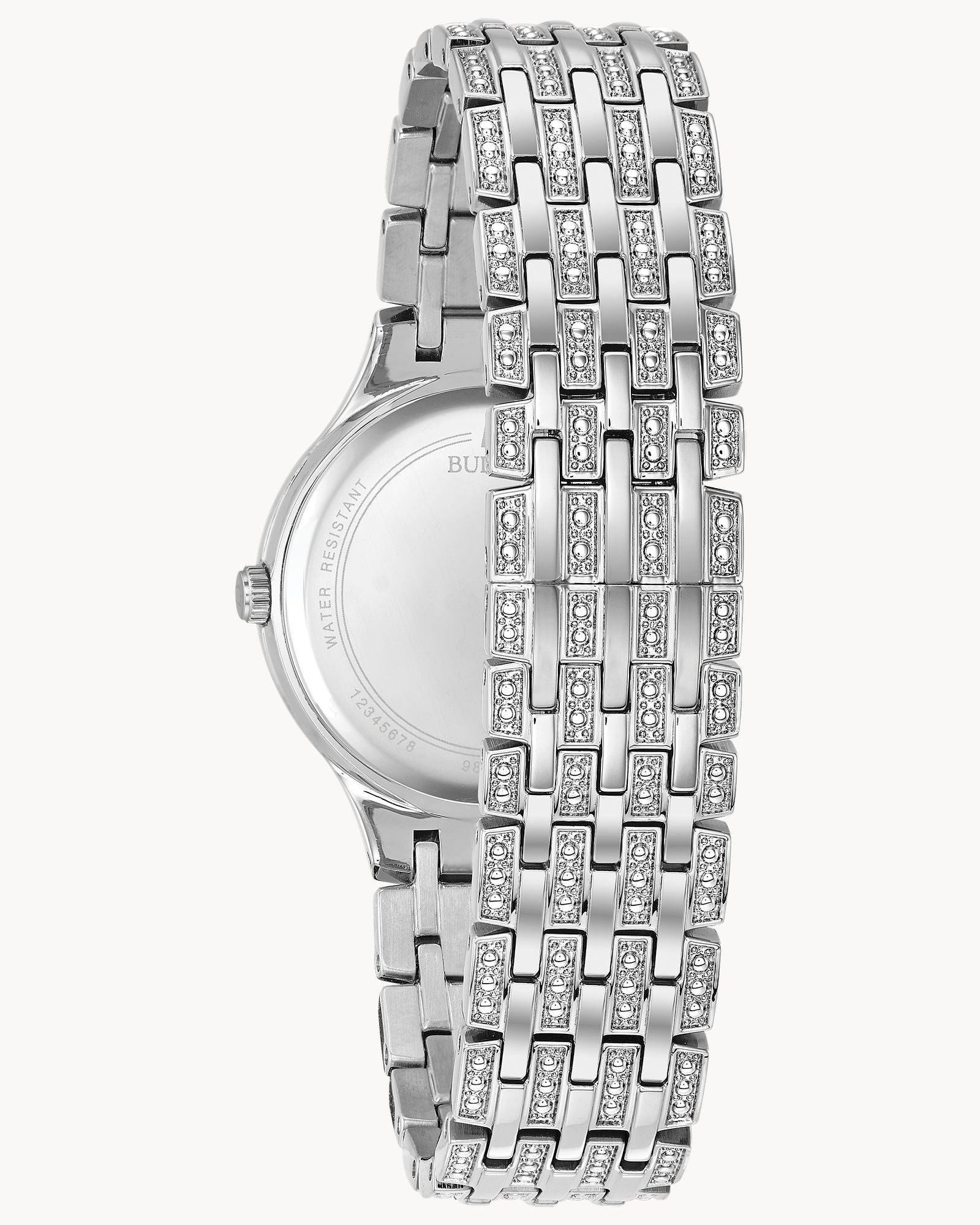 Reloj Bulova Phantom 96L243 Mujer Acero Inoxidable con Cristales Esfera Pavé Plateada
