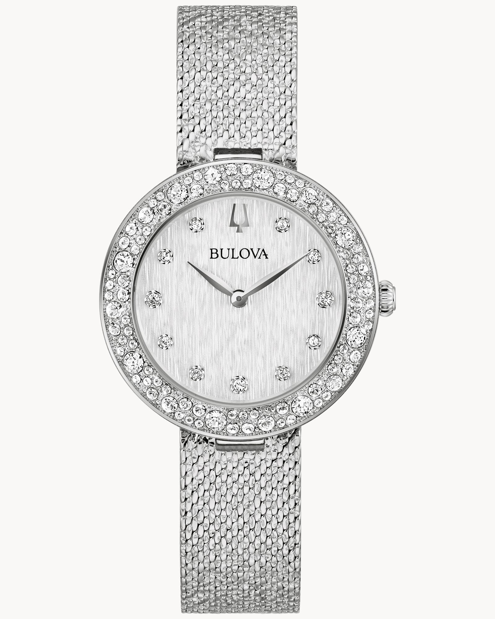 Reloj Bulova Crystal 96L329 Mujer Acero Con Cristales