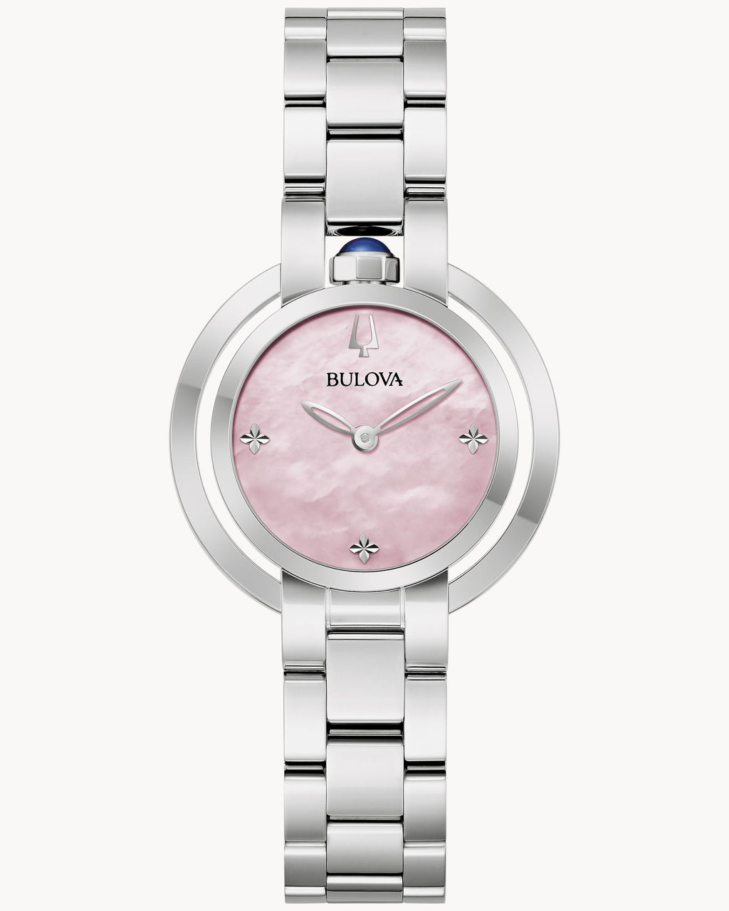 Reloj Bulova Rubaiyat 96L338 Mujer Acero Inoxidable Esfera Nácar Rosa