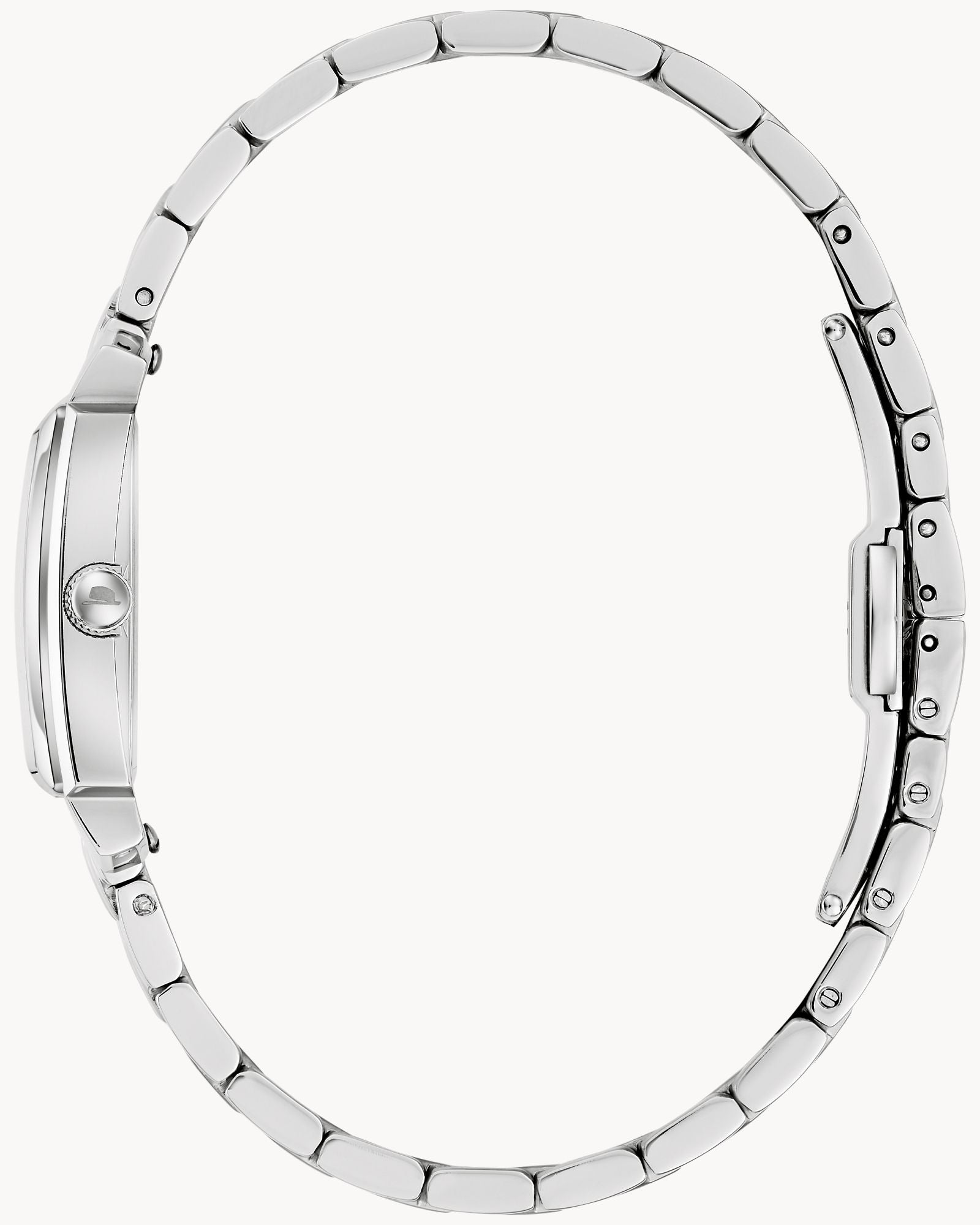 Reloj Bulova Frank Sinatra 96L341 Mujer Acero Inoxidable Esfera Negra Rectangular