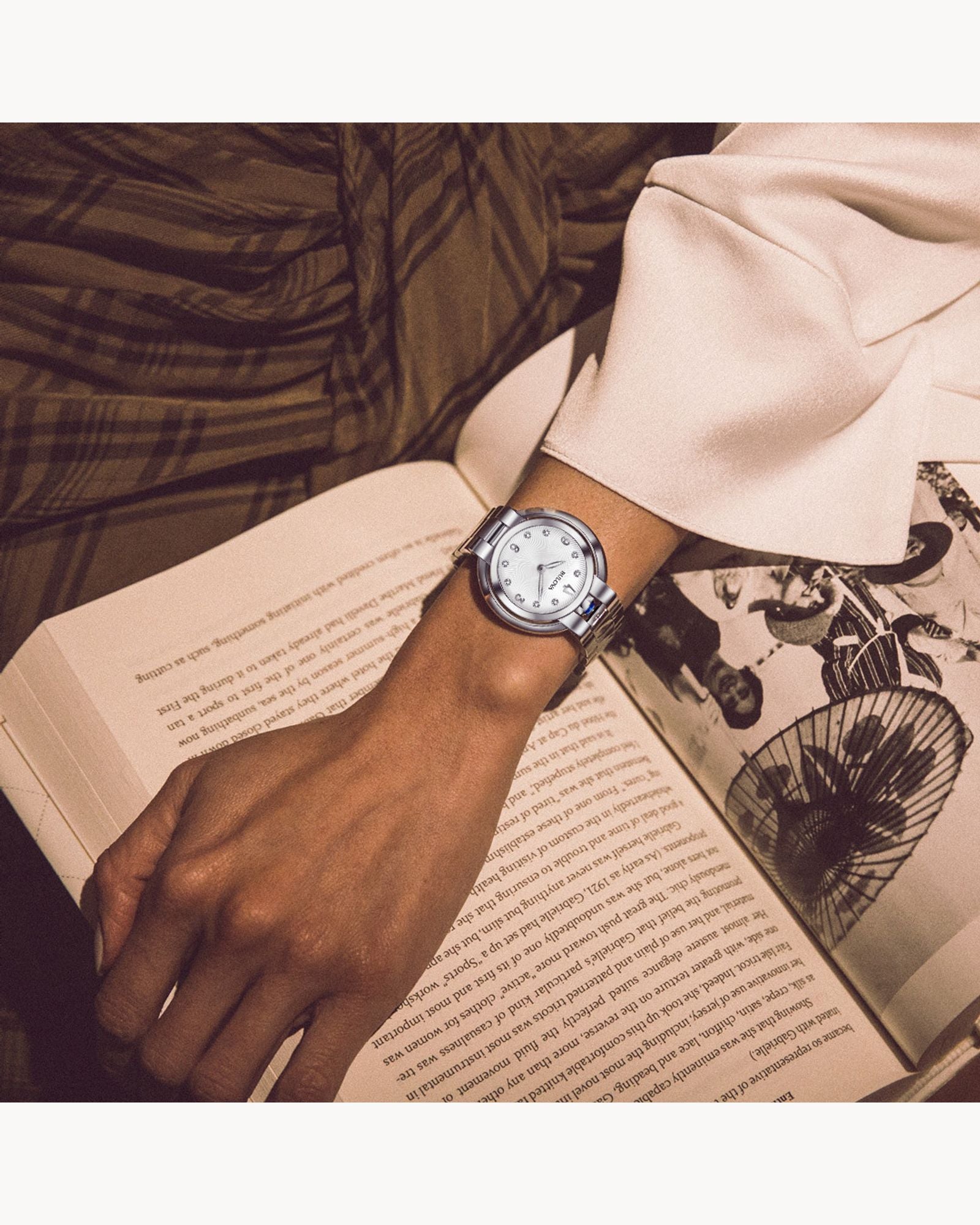 Reloj Bulova Rubaiyat 96P184 Mujer Acero Inoxidable Esfera Plateada con Cristales