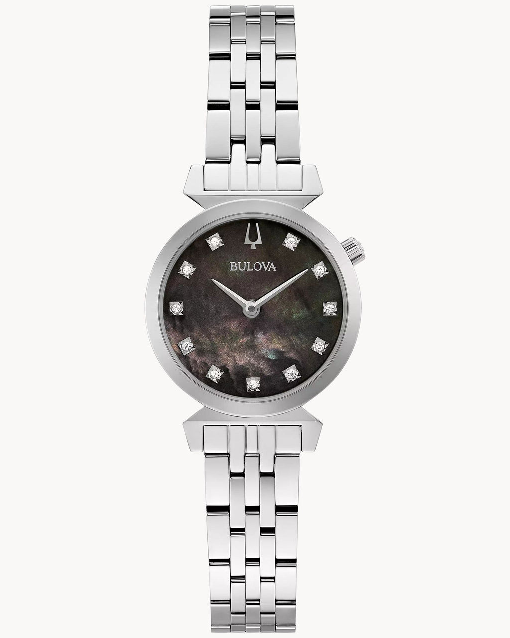 Reloj Bulova Regatta Classic 96P221 Mujer Acero Esfera Nácar Negro con Cristales