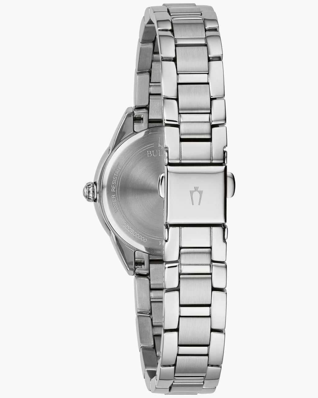 Reloj Bulova Sutton 96P250 Mujer Acero Esfera Azul Con Diamantes