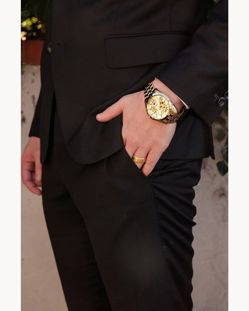 Reloj Bulova Sutton 97A162 Automático Skeleton Dorado