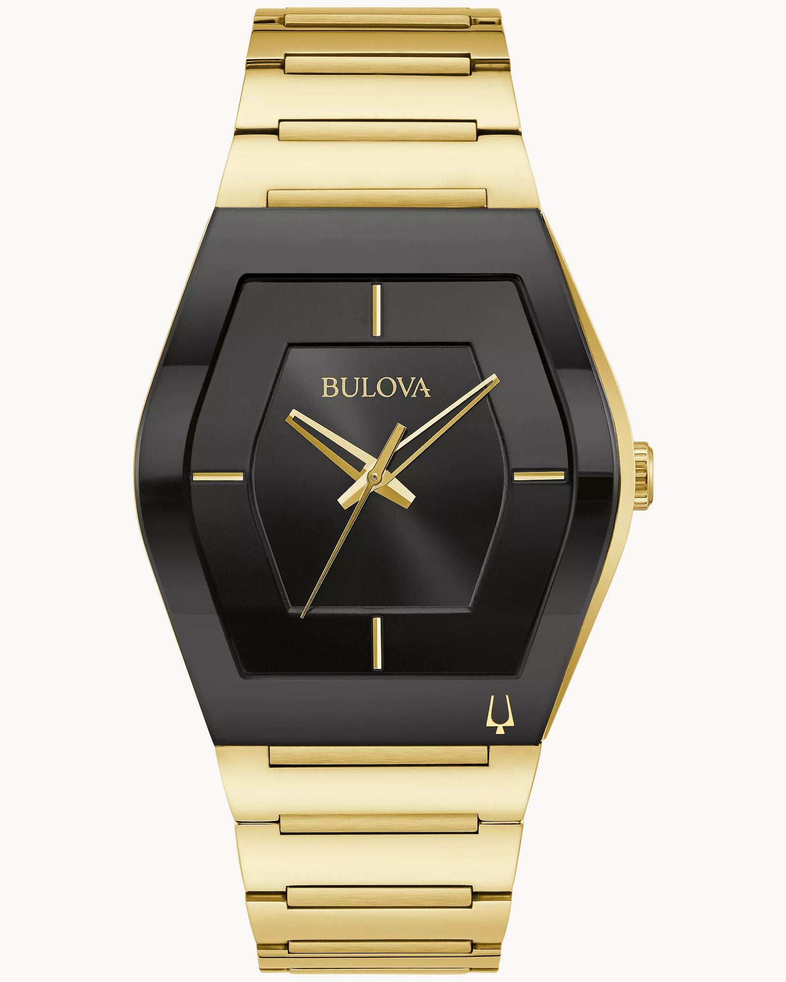 Reloj Bulova Gemini 97A164 Hombre Acero Inoxidable Dorado Esfera Negra