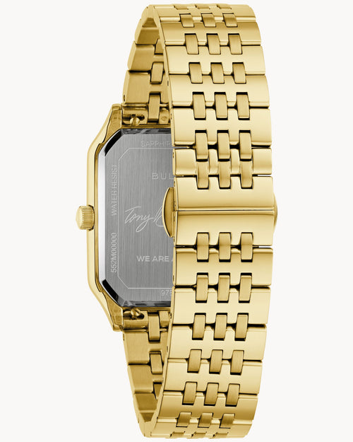 eloj Bulova Super Seville 97B236 Tony Bennett Hombre Acero Dorado Esfera Plateada