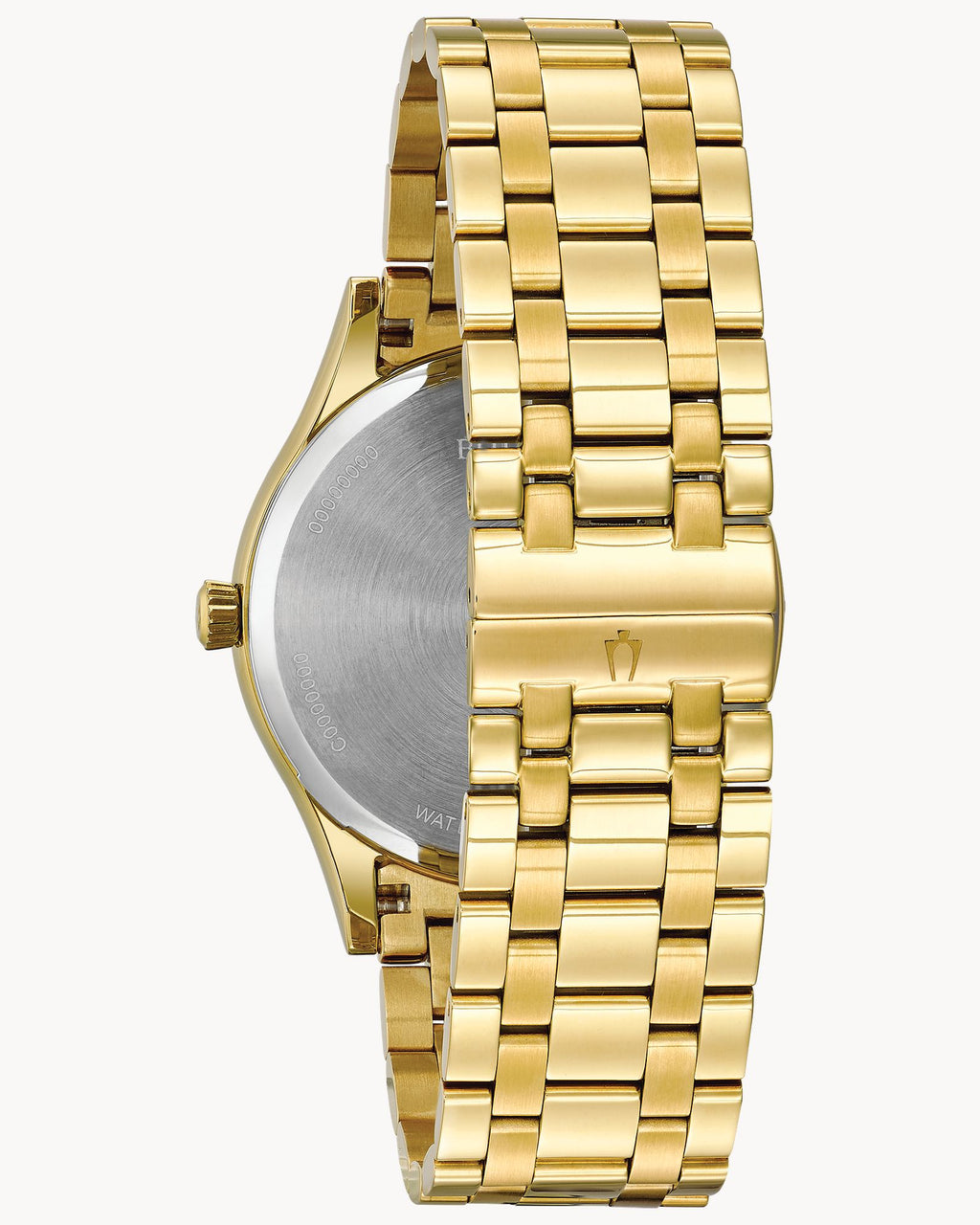 Reloj Bulova Classic 97D108 Hombre Acero Inoxidable Dorado Esfera Negra con Cristales