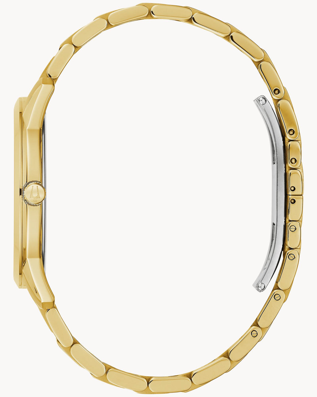 Reloj Bulova Quadra 97D120 Hombre Dorado Esfera Champagne Rectangular