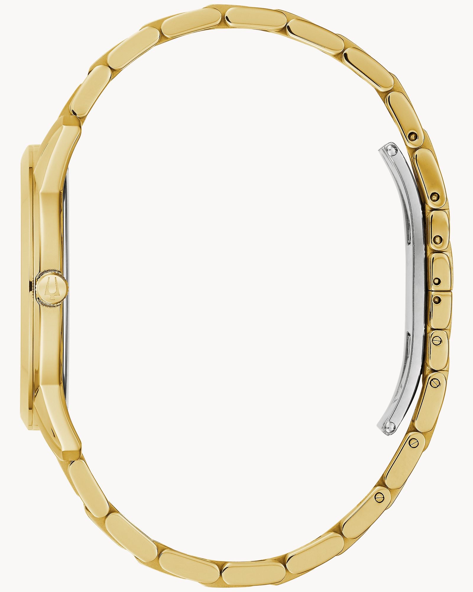 Reloj Bulova Quadra 97D120 Hombre Dorado Esfera Champagne Rectangular