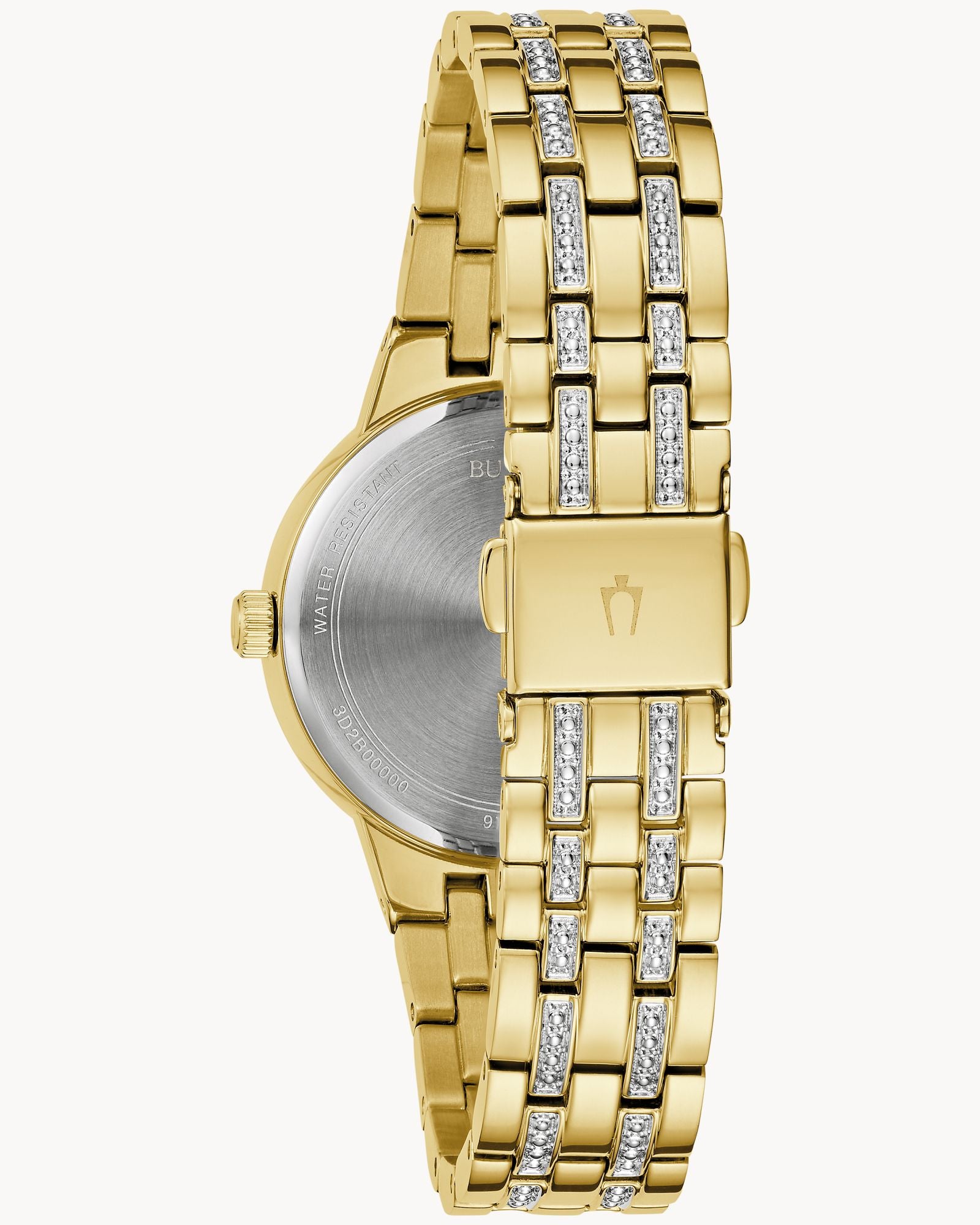 Reloj Bulova Mujer Phantom 97L176 Dorado Bisel y Pulsera con Cristales