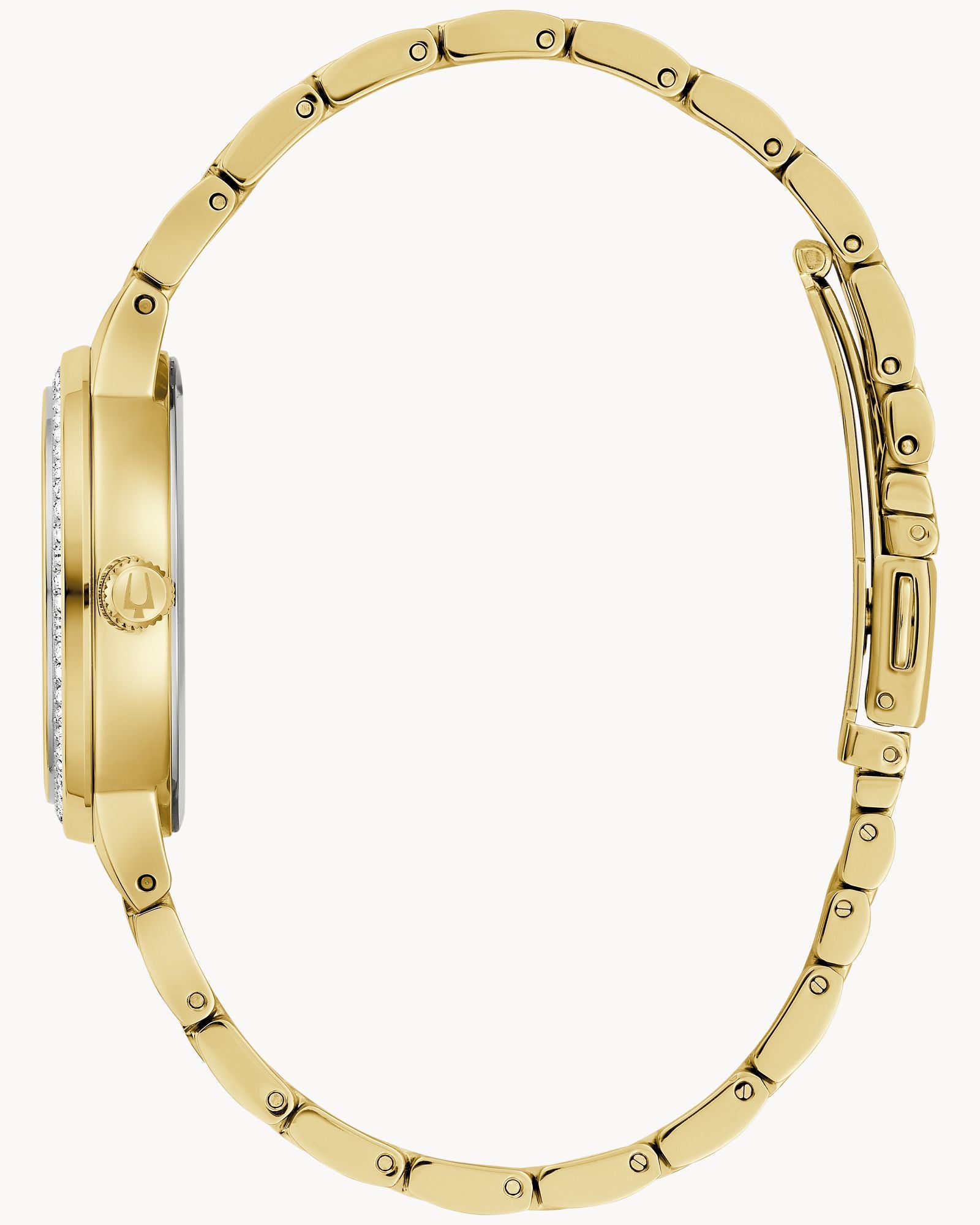 Reloj Bulova Mujer Phantom 97L176 Dorado Bisel y Pulsera con Cristales