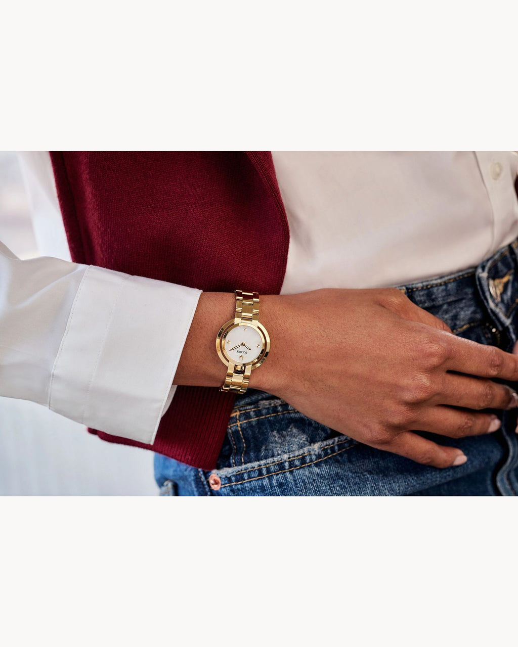 Bulova 97L181 Rubaiyat Reloj Mujer Dorado Acero Inoxidable