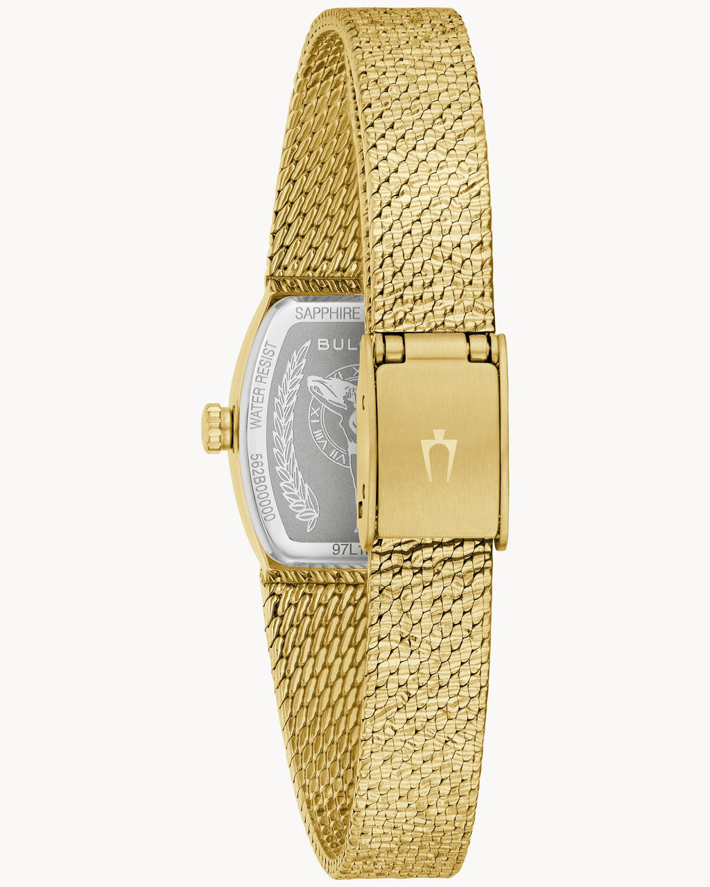 Reloj Bulova Classic Goddess of Time 97L184 Mujer Dorado Esfera Malaquita Verde