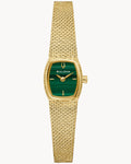 Reloj Bulova Classic Goddess of Time 97L184 Mujer Dorado Esfera Malaquita Verde