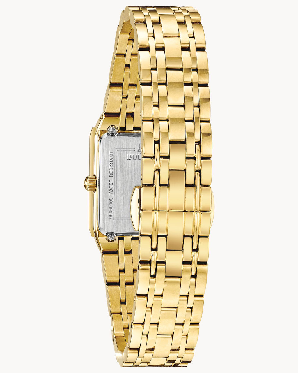 Reloj Bulova Quadra 97P140 Mujer Dorado Rectangular Diamantes