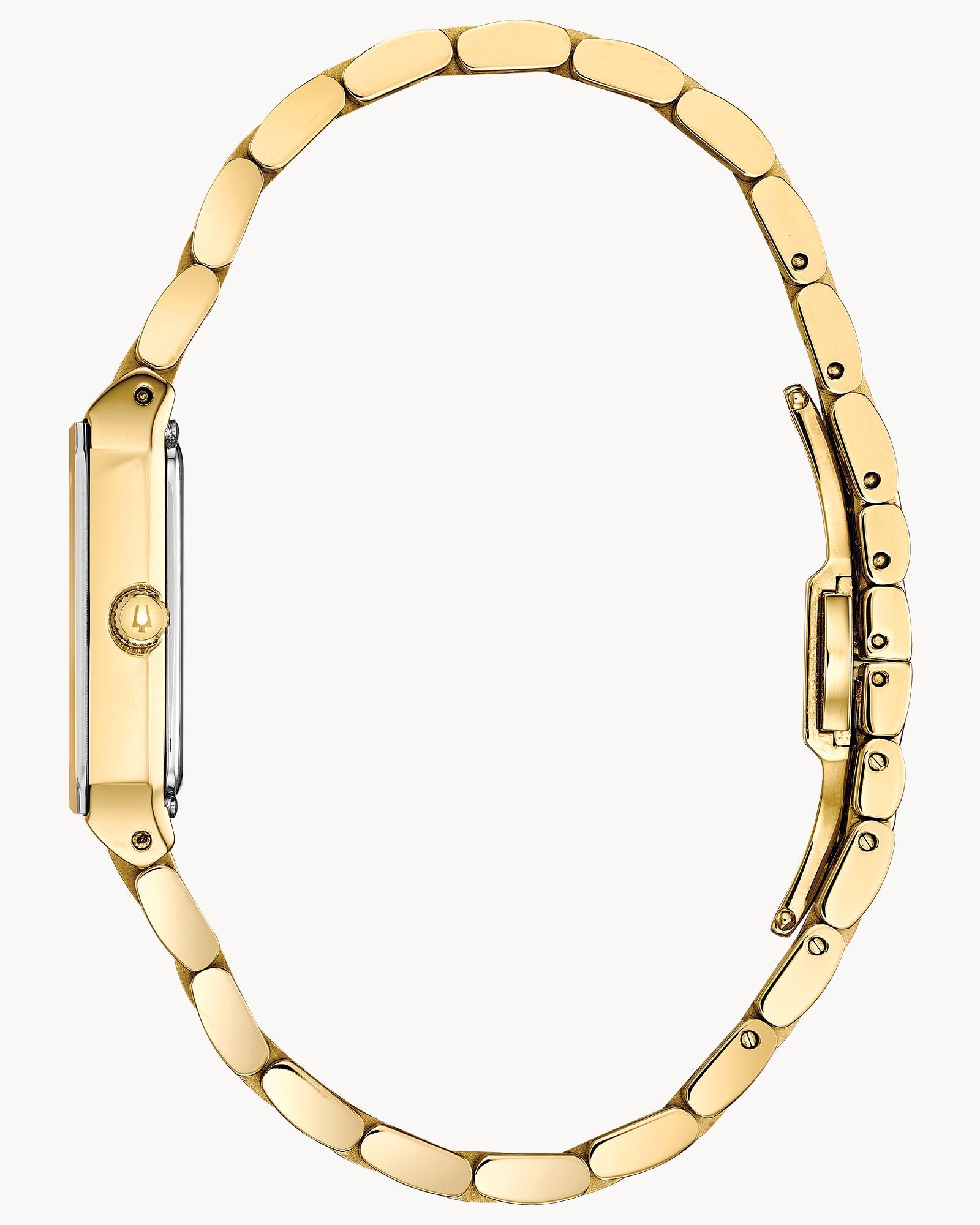 Reloj Bulova Quadra 97P140 Mujer Dorado Rectangular Diamantes