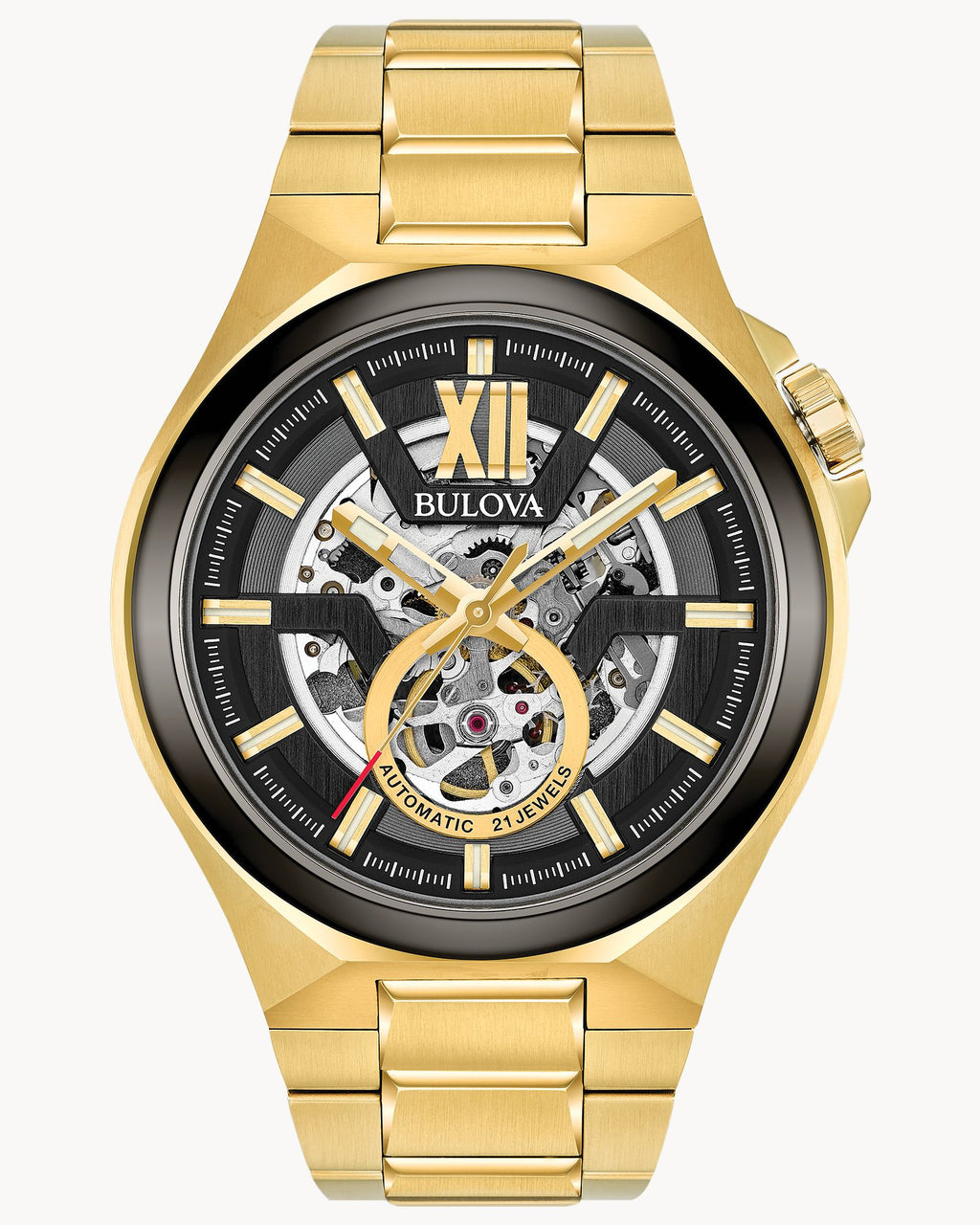 Bulova Maquina Classic 98A178 Reloj Hombre Automático Dorado