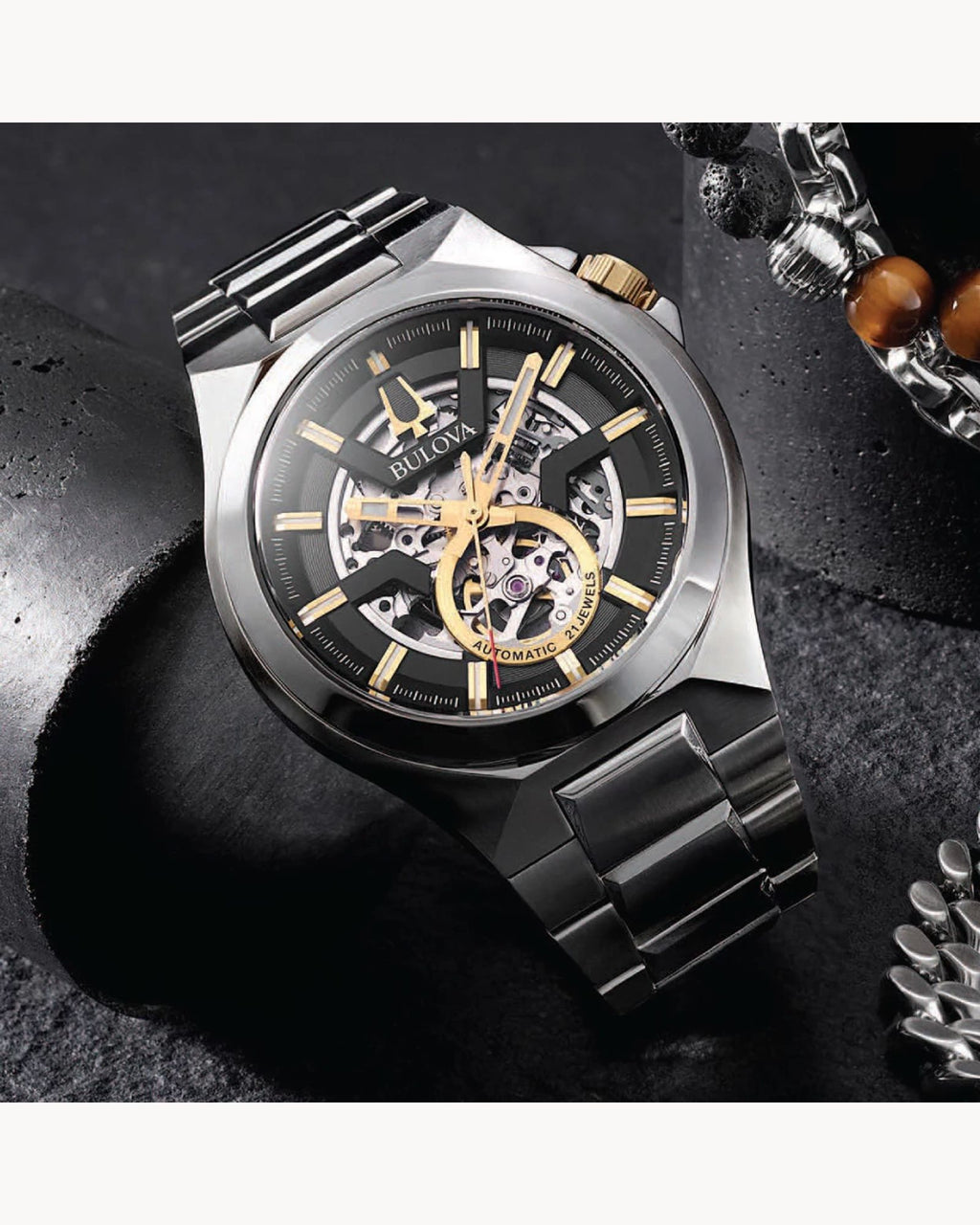 Reloj Bulova Maquina 98A224 Hombre Automático Skeleton