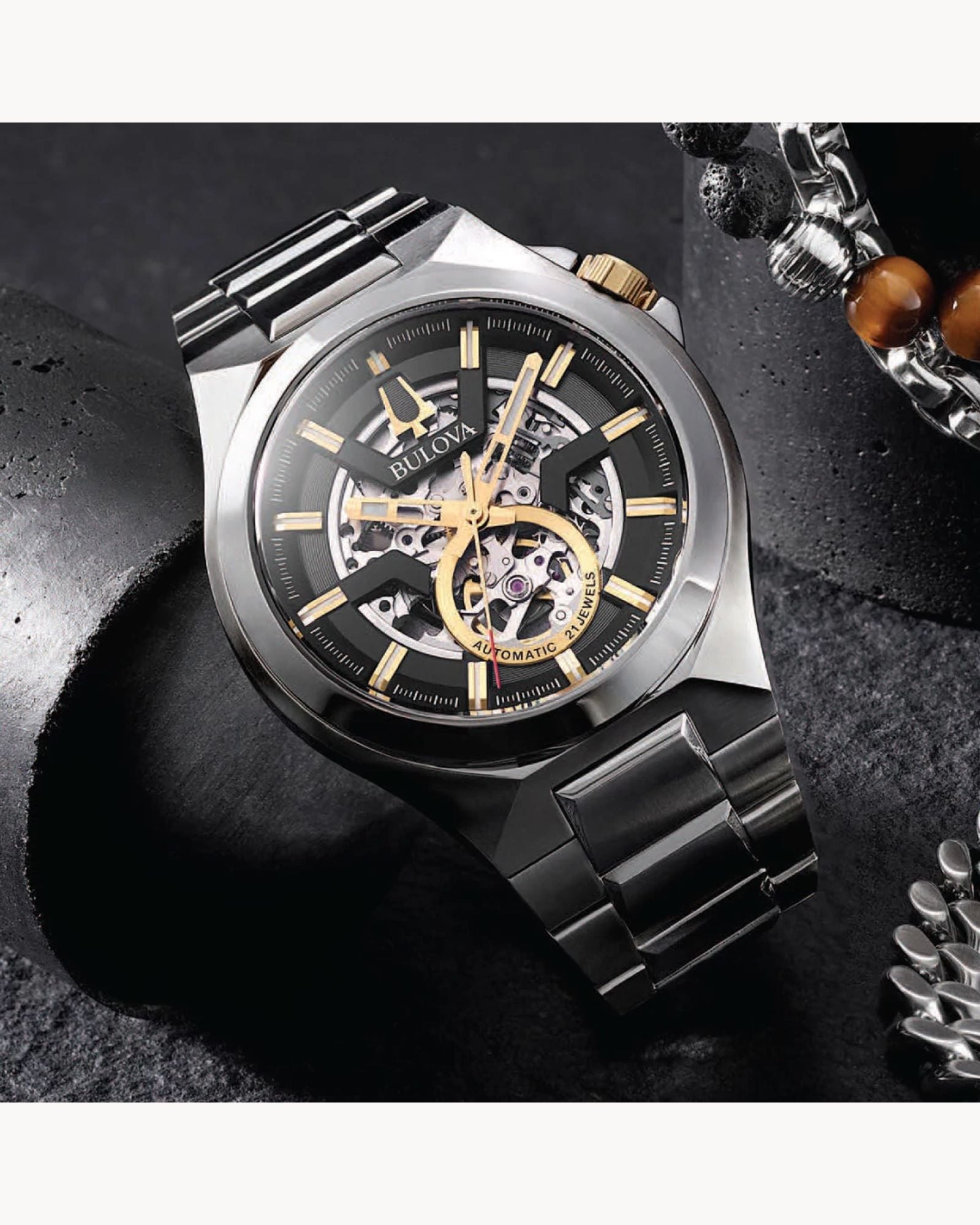Reloj Bulova Maquina 98A224 Hombre Automático Skeleton