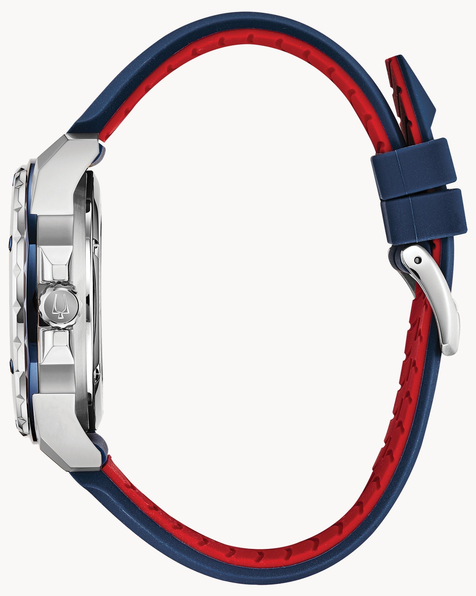 Reloj Bulova Marine Star 98A225 Automático Hombre Correa Azul Esfera Plateada