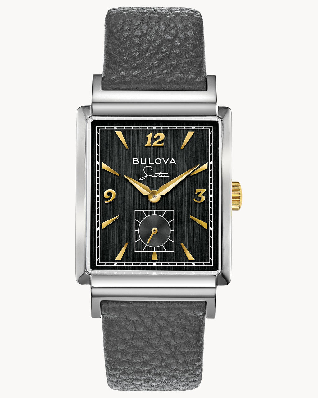 Reloj Bulova Frank Sinatra “My Way” 98A261 Hombre Automático Acero Esfera Negra Correa Cuero