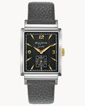 Reloj Bulova Frank Sinatra “My Way” 98A261 Hombre Automático Acero Esfera Negra Correa Cuero