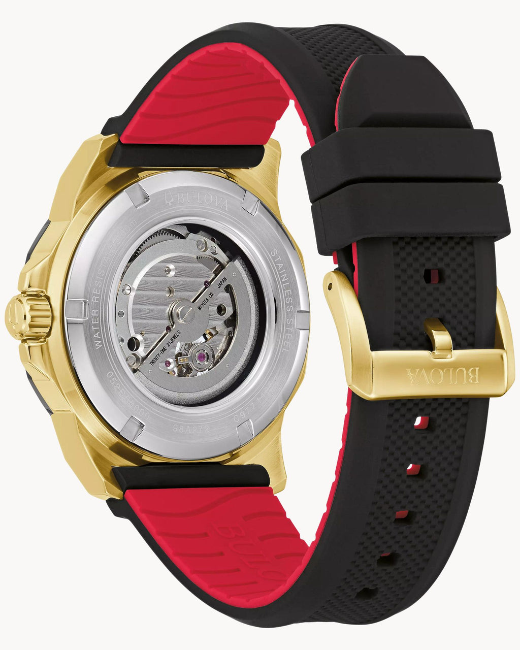 Bulova Marine Star 98A272 Reloj Automático Hombre Dorado Negro