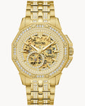 Reloj Bulova Octava 98A292 Hombre Automático Skeleton Acero Dorado con Cristales