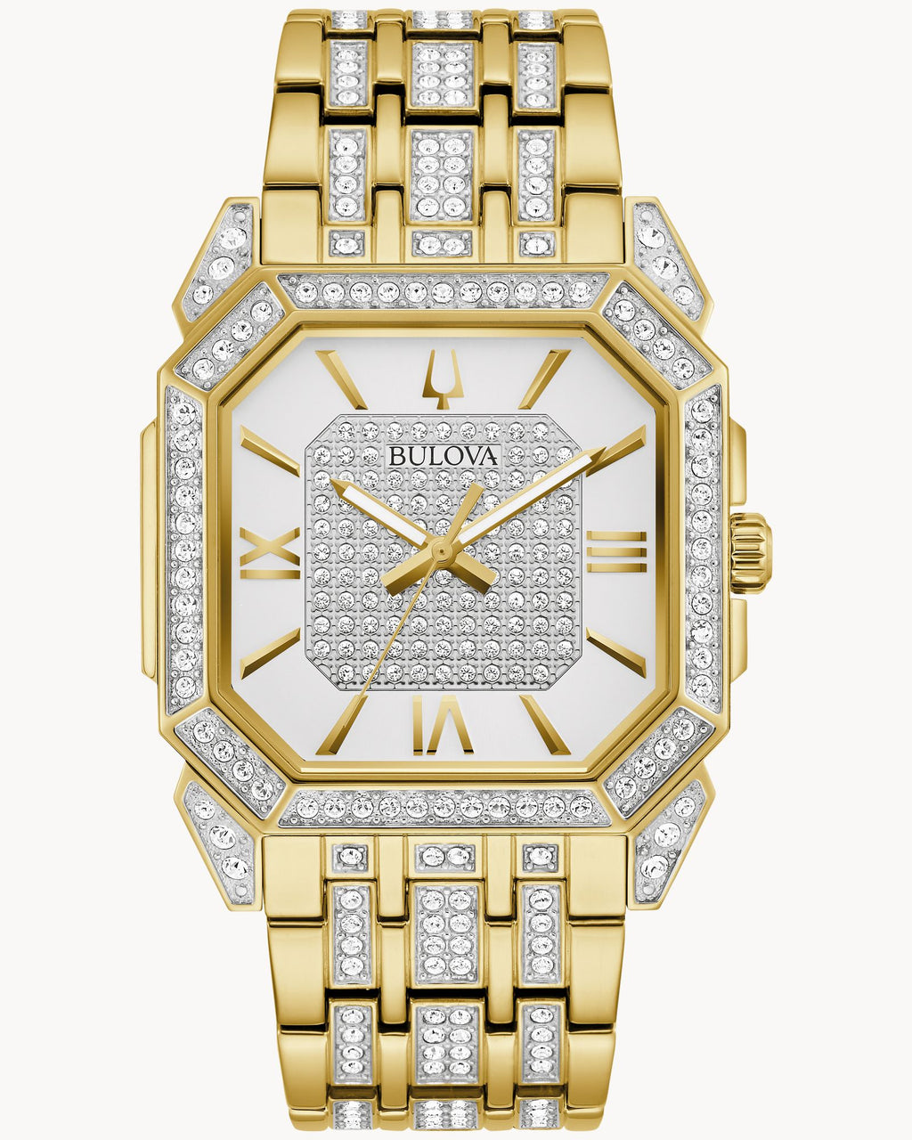 Reloj Bulova 98A295 Octava Hombre Dorado con Cristales Brillantes