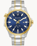 Reloj Bulova Marine Star 98B384 Hombre Acero Bicolor Dorado y Plateado Esfera Azul