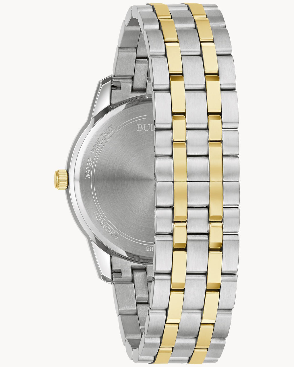 Reloj Bulova Sutton Classic 98B385 Hombre Bicolor Esfera Plateada