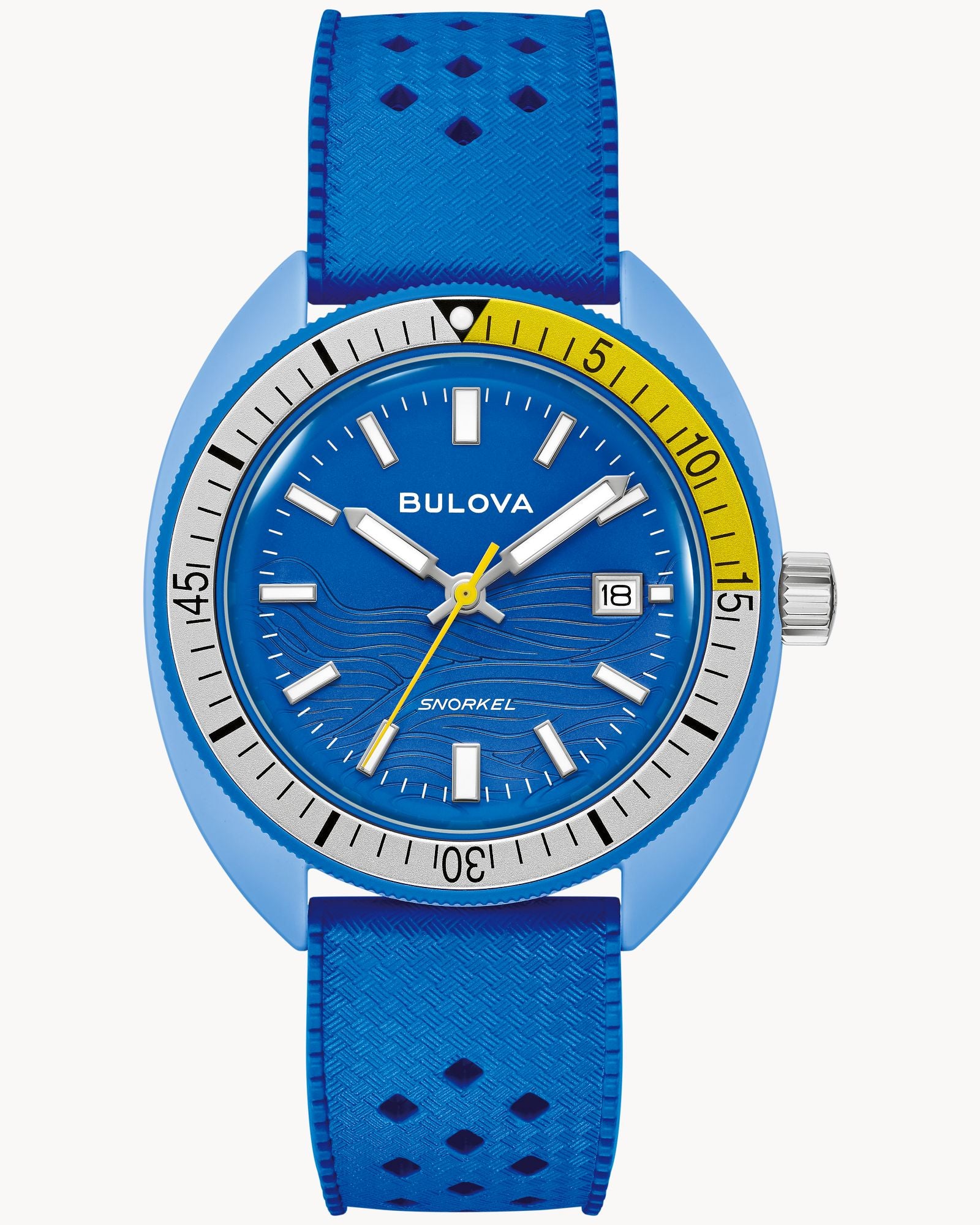 Reloj Bulova Snorkel 98B445 Hombre Azul Blue Tang Correa Silicona