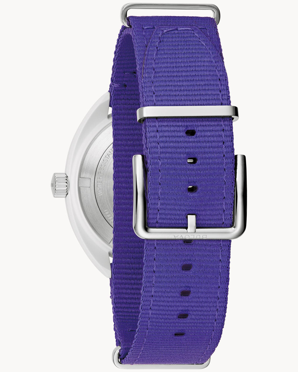 Reloj Bulova Snorkel 98B447 Unisex Esfera Turquesa Correa NATO Púrpura