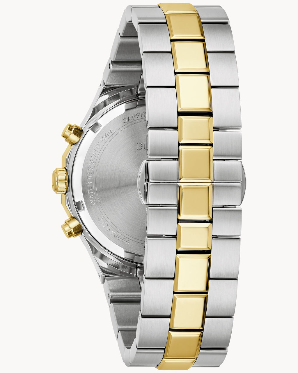 Bulova Prestige 98B450 Cronógrafo Hombre Acero Bicolor Esfera Blanca