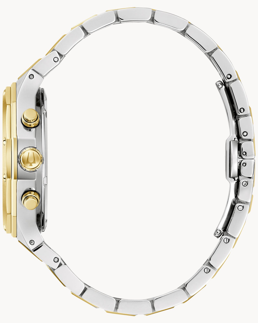 Bulova Prestige 98B450 Cronógrafo Hombre Acero Bicolor Esfera Blanca