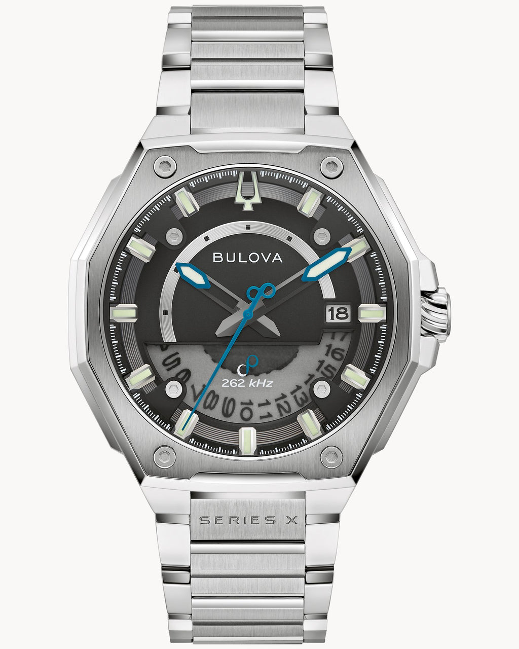 Reloj Bulova Series X 98B456 Hombre Precisionist 262 kHz Acero Inoxidable Esfera Negra