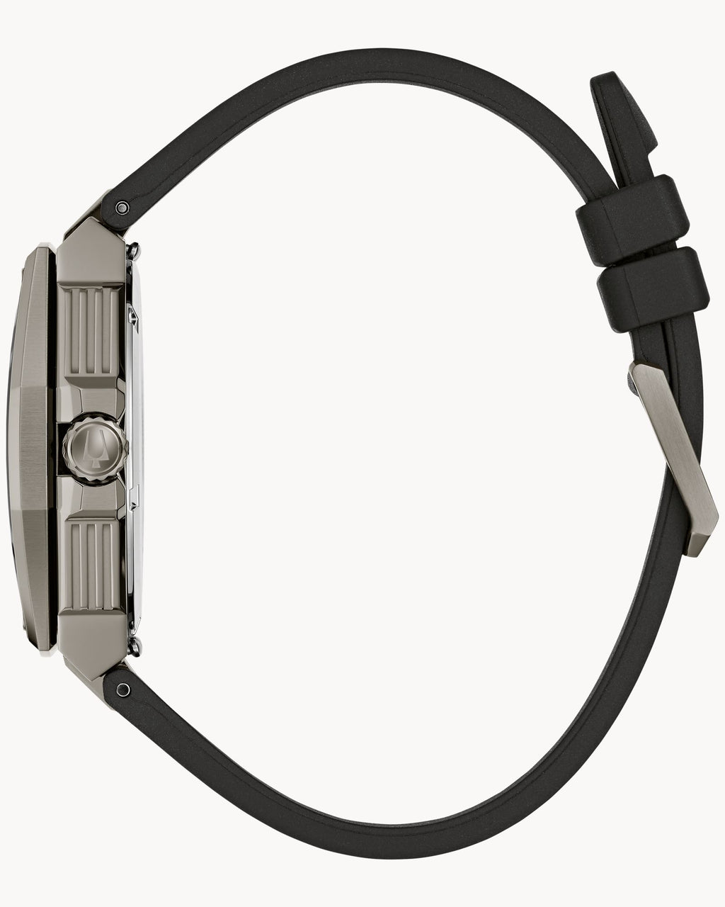 Reloj Bulova Series X 98B457 Hombre Precisionist 262 kHz Acero Inoxidable Esfera Blanca Correa Caucho Negro