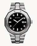 Reloj Bulova Classic 98D103 Hombre Acero Esfera Negra Diamantes
