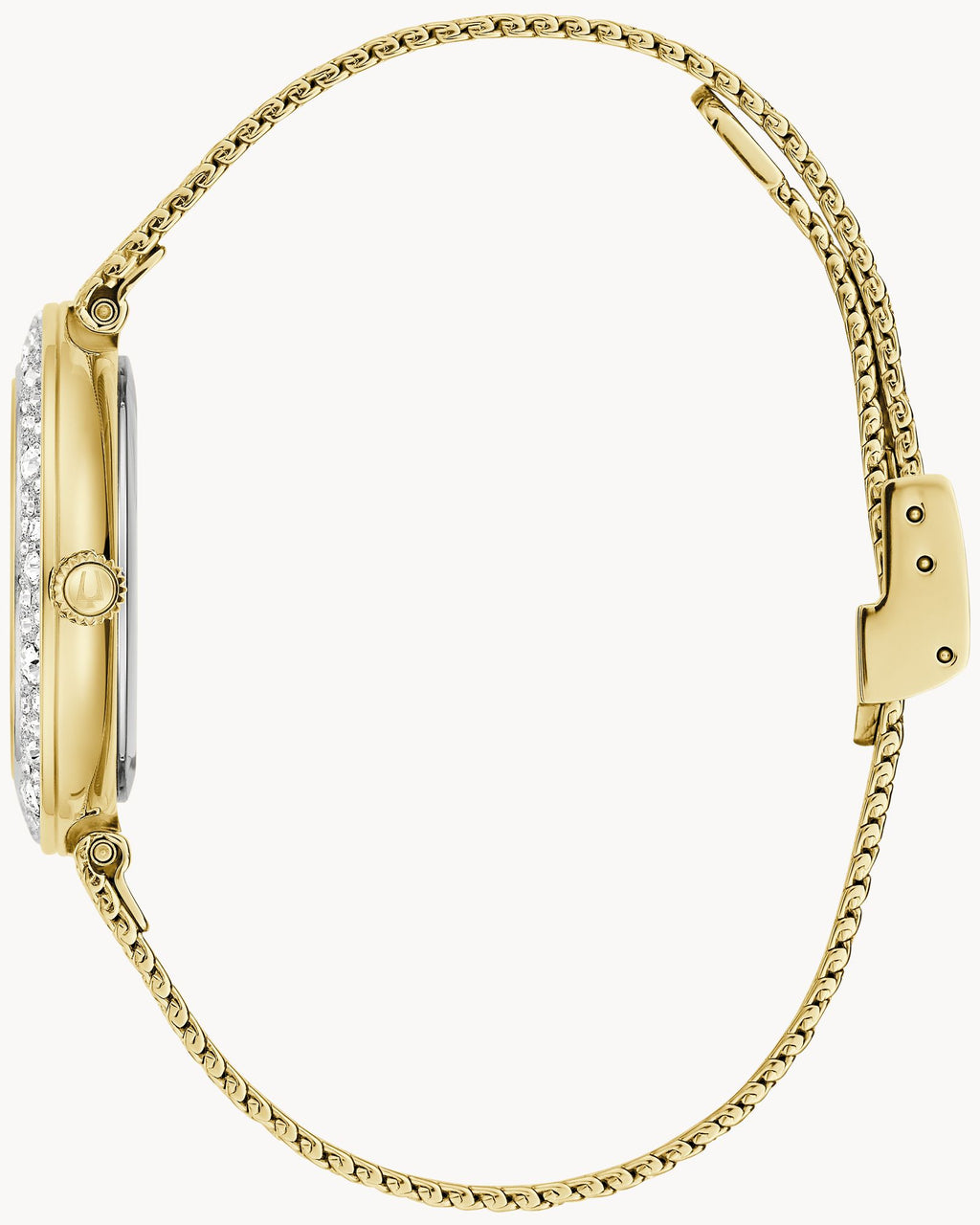 Reloj Bulova Mujer Crystal 98L321 Dorado Bisel con Cristales